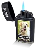 PfotenSchild Feuerzeug selbst gestalten - mit eigenem Hunde- oder Katzen-Foto und Text Bedrucken - Foto-Geschenk - Sturmfeuerzeug, Flüssiggas nachfüllbar I Geschenk personalisiert