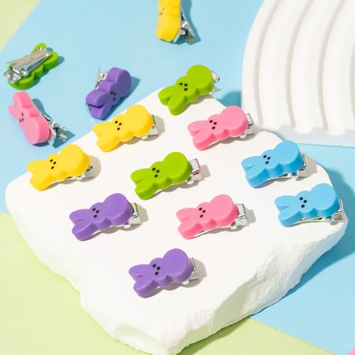 Pinzas para cabello mini con diseño de conejo de Pascua miniatura 5
