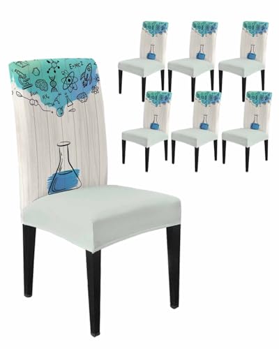 Chair Covers for Dining Room Chemical Formula Beaker on Wood