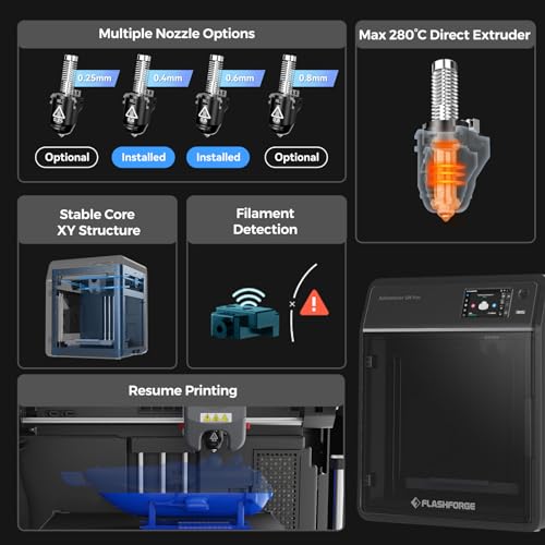 Image of FLASHFORGE Adventurer 5M Pro 3D Printer with Camera & Light