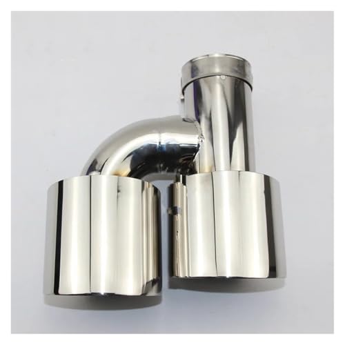 Embout échappement double sortie type H en acier inoxydable pour silencieux automobile