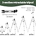 NWDEY 25-75X60 Spotting Scope with 51in Tripod, Spotting Scopes for Target Shooting, Hunting, Birding. Low Light Vision, Phone Adapter, Carry Bag, BAK4 Prism, FMC Lens, Waterproof (ArmyGreen)