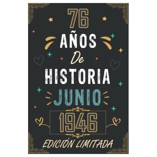 CUADERNO, 76 AÑOS DE HISTORIA JUNIO 1946 EDICIÓN LIMITADA: Regalo de 76 cumpleaños para mujeres y hombres, ideas de 76 cumpleaños... un cumpleaños... ... regalo de 76 cumpleaños para él/ella.