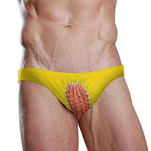Men Swim Brief Bikini Yellow Funny Cactus Beach Bikini For Men Swim Underwear Xl #TOP1