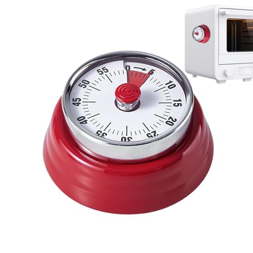 Temporizador mecánico para – De carga manual magnética con sonido fuerte 75 dB | Temporizador de carga manual para minutos | para cocinar, estudiar, trabajar, en la cocina, en casa, en la escuela, en