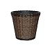 Infinita 7009037 15 in. x 17 in. Dia. PP Plastic Woven Wicker Planter44; Brown