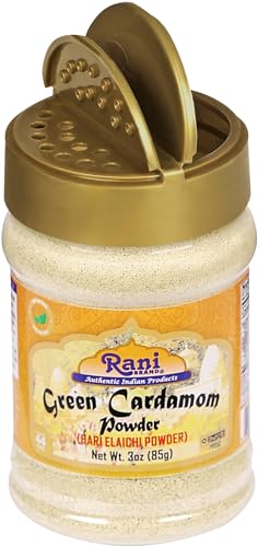 Rani Green Cardamom Pods Powder, Ground with Green Husks (Hari Elachi) 3oz (85g) PET Jar ~ All Natural | Vegan | Gluten Friendly | NON-GMO | Kosher | Product of India