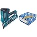 Makita GN900SE Akku-Gasnagler 7,2 V, Schwarz, Blau, Petrol & Tacwise 1124 Streifennägel Ring Verzinkt 2,8/50mm (3,3000 Stück)
