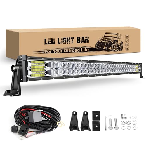 Jumpdy 32 Inch LED Light Bar 180W with Curved 5D Floodlit + 5D Spotlight Cup Combo Driving Light Off Road Lights Work Light Pods for Pickup Jeep Truck SUV 4WD 4X4 ATV UTV Tractor