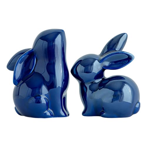 Ceramic Couple Bunny Figurines 4inch Mini Rabbit...