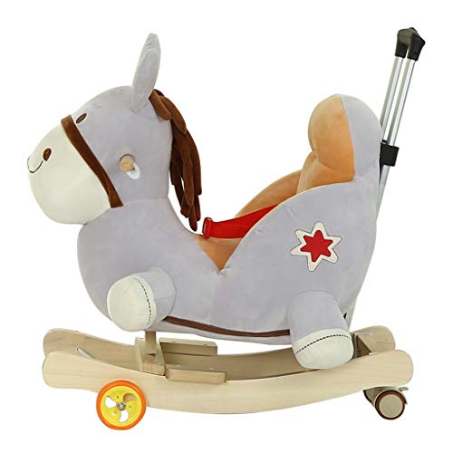 Schaukelpferd Baby Schaukelstuhl Pferd Musik doppeltem Verwendungszweck große Kinder Spielzeug kleine hölzerne Pferd… – Bild 4