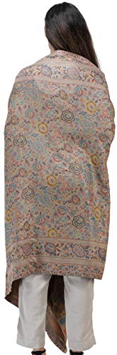 Jamawar Shawl with Woven Flowers in Multicolored Thread3