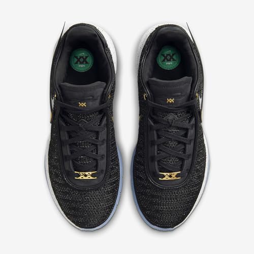 Lebron 20 "The Debut Basketball Shoes (DJ5423-003, Black/White/Pure Platinum/Metallic Gold) Size 7.54