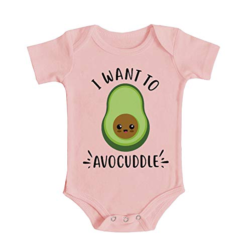 Unisex Avocado Baby Onesie Cute Newborn Bodysuit Vegan Baby Clothes Shirt For Kids