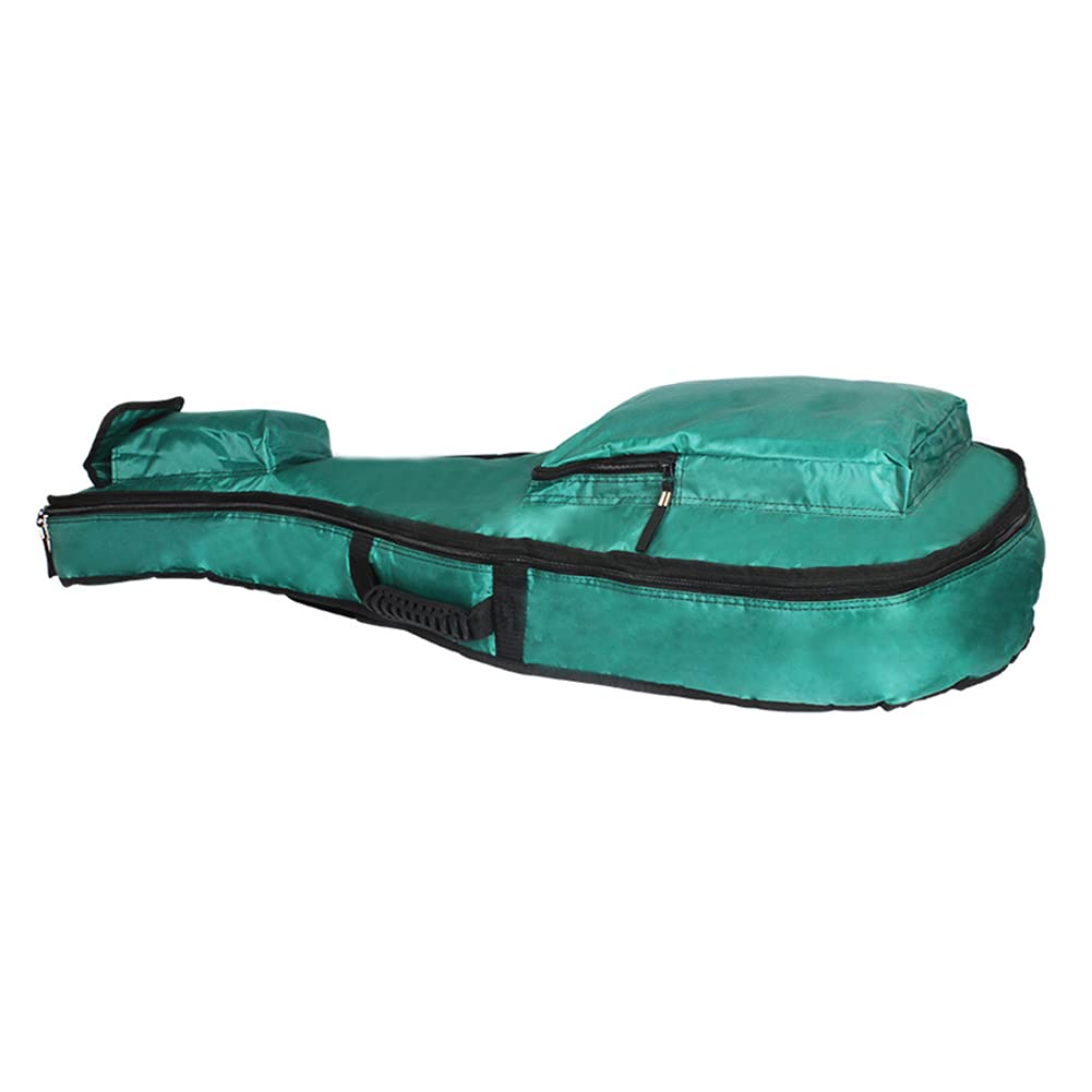 Torba gitarowa Trwałe podwójne paski na ramiona Regulowany 41-calowy futerał do przechowywania dla gitarzystów akustycznych Tkanina Oxford Zielony Niebieski 105x43x5cm (Green)