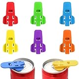 缶プルタブオープナー 6個セット 瓶開け 握力が弱い方に キャップオープナー 握力いらず プラスチック 多機能 缶カバー