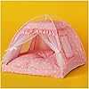 Cat Princess Bed Tent House – Kitty Cute Tent Indoor,Small Dog House Indoor/Outdoor Cave Nest Bed Small Dog Tent for Cat,Puppy Tent (19.6″x19.6″x17.7″/Pink)