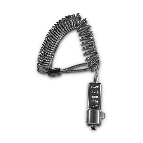 Hama Zahlenschloss für Netbooks, 4-stellig, anthrazit, 00054106, Grau