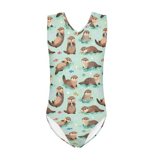 Image of Swimsuits for Girls 3-14 Summer Kids Bathing Suits Gymnastics Leotards One Piece Swimwear