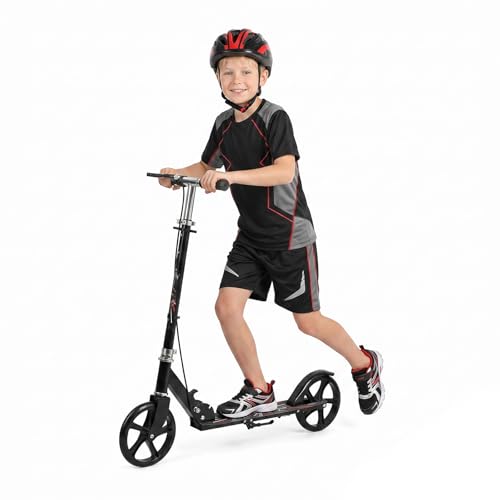 BEOSIOR Kick Scooter 2-Wheel Foldable Scooter for Kids Ages 8-12 With Adjustable Handlebar Adult Scooter for up 100kg Boys & Girls