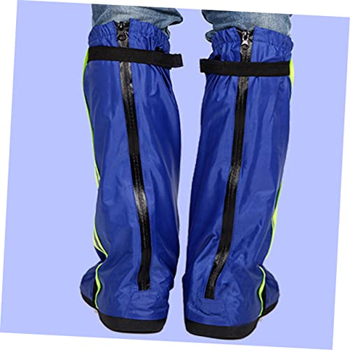 Cubiertas para zapatos Hemobllo para hombre y mujer, reflectantes, protección alta para botas de lluvia, tela Oxford duradera, azul XXL para clima nevado y lluvioso miniatura 7