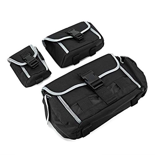 Halearo Ensemble de 3 Sacs de Rangement pour Voiture, Pochette de Rangement en Toile de Haute qualité pour Véhicules Universels, Gardez Votre Voiture Bien Rangée et Propre, Noir