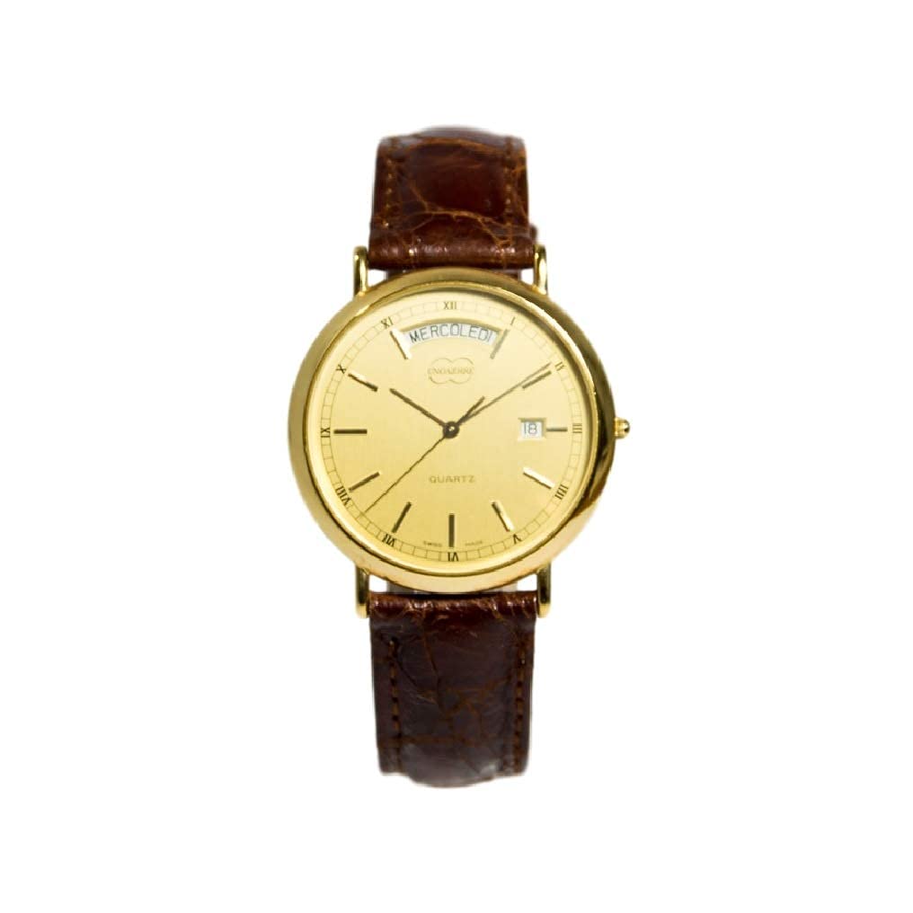 UNOAERRE 277 18K 750 Gold Classic Watch, gold, piccolo, Strap