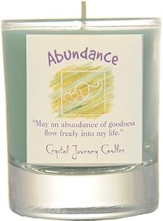 Crystal Journey Herbal Magic Glass Filled Votive Soy Candle - Abundance