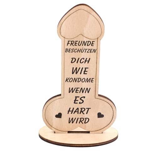 Lunaanda Beste Freundin Geschenke, Lustiges Freundschaftsgeschenk für Frauen Lustiges Geburtstagsgeschenk für Beste Freunde Holz Gästebuch, Personalisierte Geschenke für Geburtstags Deko Wohnkultur