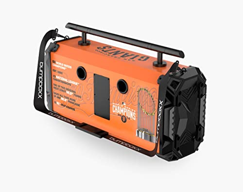 Bumpboxx Bluetooth Portable Speaker Boombox Flare8 SF Giants | Retro Boombox with Bluetooth Speaker | Rechargeable Lithium Battery | Includes Wireless Microphone, Carrying Strap & Remote Control