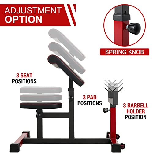 Er Kang Preacher Curl Bench, 350Lbs Strength Training Biceps Bench For Home Gym, Adjustable Weight Bench With Wheels Moving, 26"×15" Arm Pad&Height Selectable Seat(2023 New Version) #TOP3