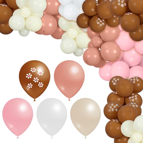 Image of 131 Pcs Cielito Lindo Party Decoration Platos De Barro Fiesta Balloons Arch Kit Backdrop Mexican Talavera Party Decorations for Wedding Birthday Baby Shower Bridal Engagement Photo Supplies(Pink)