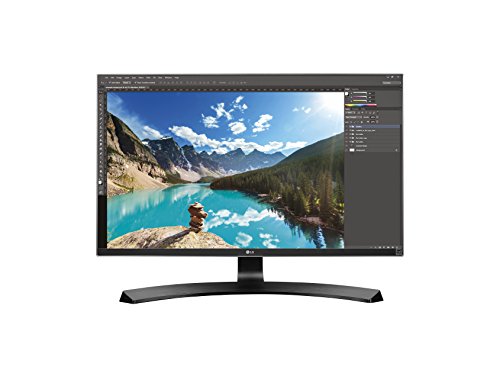 LG 27UD68P Monitor da 27" 4K UltraHD LED IPS, 3840 x 2160, AMD FreeSync, Multitasking, Display Port, 2 HDMI, Altezza, Inclinazione e Rotazione Regolabili, Nero