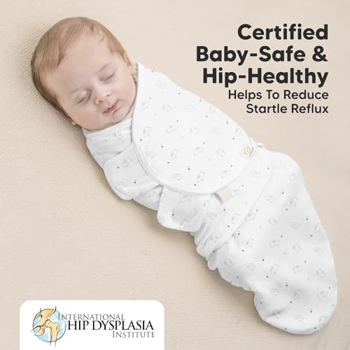 Image of Baby Swaddle Sleep Sacks with Zipper - 3-Pack Swaddles for Newborns 0-3 Months, Infant, Baby Girls, Boys, Soft & Durable Newborn Sleep Sack, Easy Diaper Change Swaddling Blanket (Bunnies, OS)