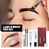 Lash Color Kit, Professional Eyelash and Brow Color Kit with Complete Tools for Salon Or at Home Use, Natural Ingredients Long Lasting Safe & Easy to Use -Black