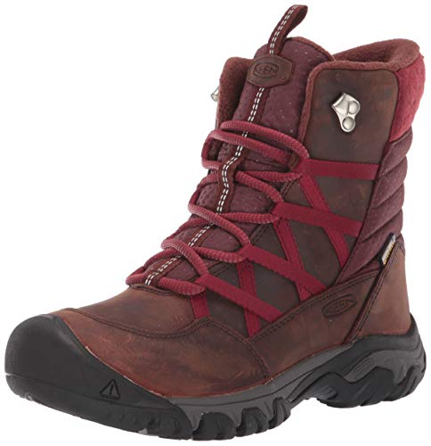 Keen Women's Hoodoo Iii Lace Up Mid Calf Boot, Tortoise Shell/Merlot, 6.5 M Us #TOP18