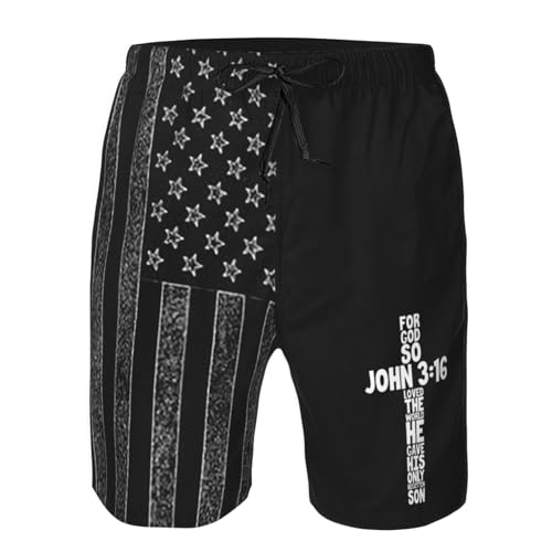 for God So Loved The World John 3：16 Christian Men's Swim Trunks Swim Shorts Board Shorts Swimsuit Men's Beach Shorts3