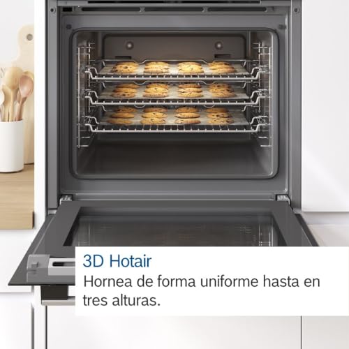 BOSCH - Horno Multifunción Pirolítico, 60 cm, Display LCD con mandos ocultables, Home Connect, Recetas pre-programadas, ClipRails, Serie 6, HBG5780B6 - imagen 6