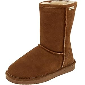 BEARPAW Women’s Emma Short Boot,Hickory/Champagne,9 M US