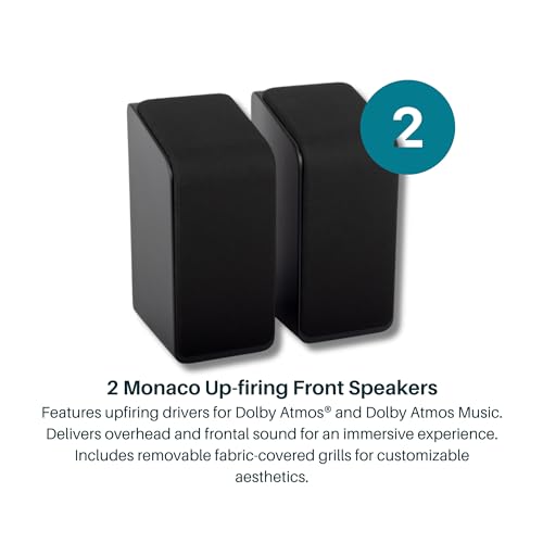 Platin 444-2306 Monaco 5.1.2 Home Theater System - Wireless Surround Sound System Upward Firing Speakers thumb #6