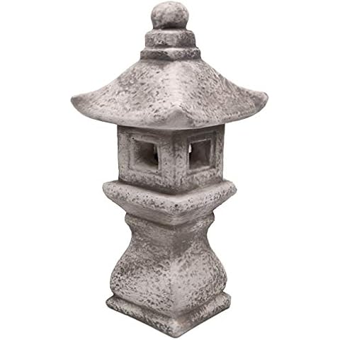 Beautiful Tachi-Gata Kasuga Stone Lantern in Frost-Proof Cast Stone Cover