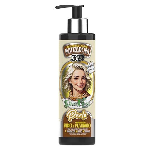 Dona Flora - Mascarilla Matizadora Perla - Unisex - 300ML - Matiza Rubios claros y Canas - Neutraliza Amarillos - Aporta Brillo Nacarado - Pigmento Violeta para un Tono Perlado Uniforme y Luminoso