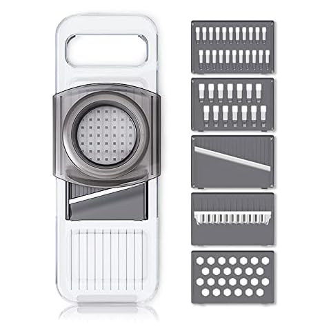 RareCi Vegetable Chopper, Vegetable Cutter Food Slicer Dicer, 6 Interchangeable Blades Set Veggie Slicer Manual Slicer Kitchen for Garlic, Cabbage, Potato, Carrot, Tomato, Fruit, Salad Cover