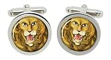 20mm de Diámetro Gift Shop León Cara Gemelos en Cromo Caja