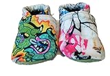 Krabbelschuhe Lauflernschuhe Grafitti Hausschuhe Softshell/Leder Handmad (24, EU Schuhgrößensystem, Kleinkind, Numerisch, M, 19)