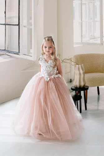 dideyttawl Lace Tulle Flower Girls Dress Fairy Dress Princess Birthday Party Ball Gown Ruffle Puffy Tulle Formal Pageant2