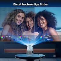 Tragbarer Beamer 4K 1080P FHD, WiFi6,BT5.0, Android,Netflix,180°drehbar – Ansicht 7