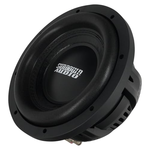 Sundown Audio SML-8 D4 8 in 800-Watt Peak/400-Watt RMS Dual 4 Ohm DVC Shallow Subwoofer, 3.9 in Depth, for Under-Seat Vehicle Bass, 2-Piece