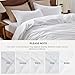 Bedsure 100% Washed Cotton Duvet Cover Queen Size - Bright White Minimalist Cotton Duvet Cover Linen Like for All Seasons - GentleSoft™ Plain Simple Bedding (Bright White, Queen, 90