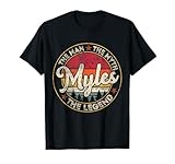 Myles The Man The Myth The Legend Personalized Name T-Shirt